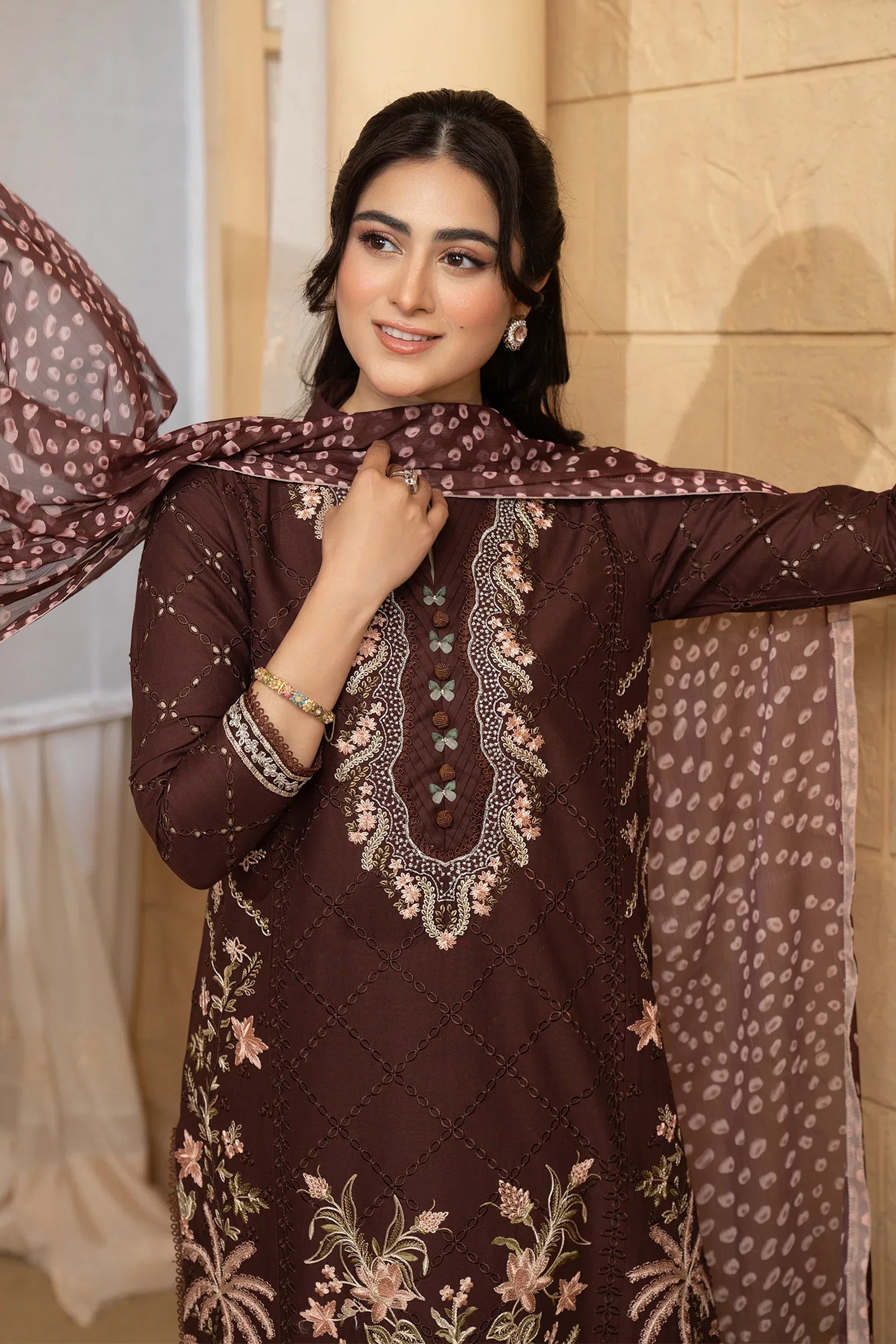 Hemstitch | Summer Luxury Lawn 24 | Mulberry - Ladies Clothes - Maria Faisal