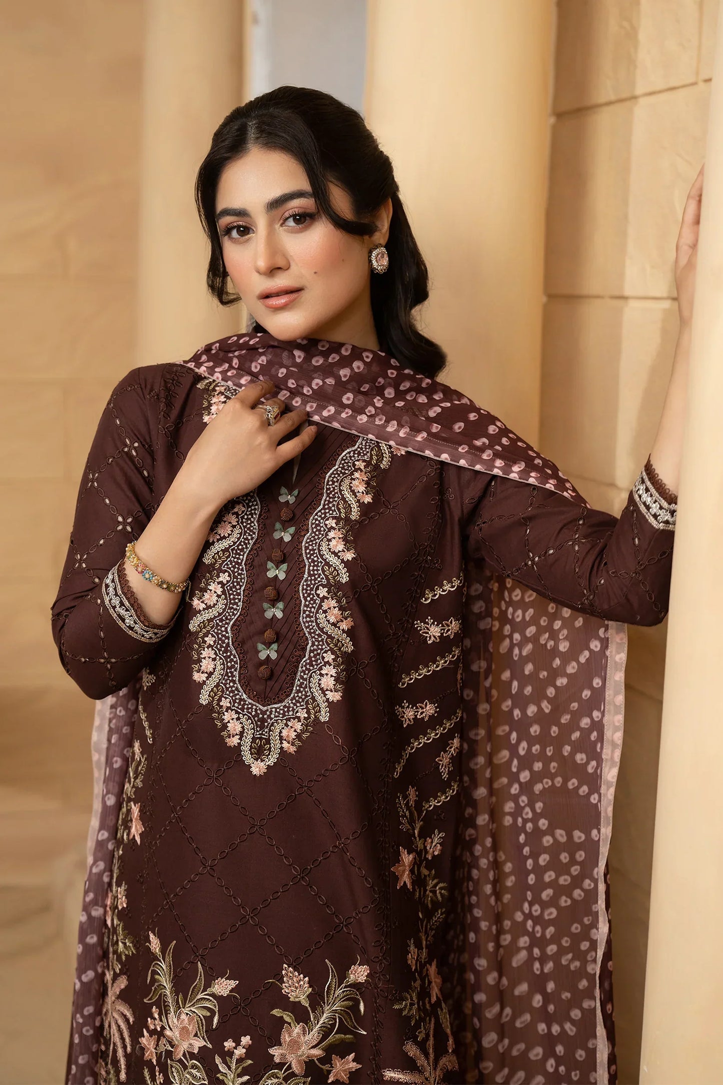 Hemstitch | Summer Luxury Lawn 24 | Mulberry - Ladies Clothes - Maria Faisal