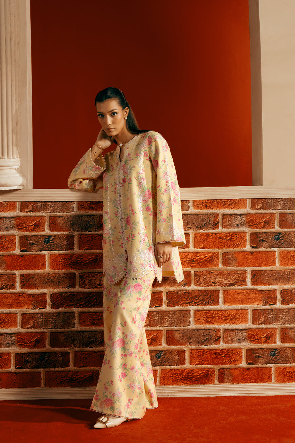 Saira Rizwan | Joolie Co ords | YELLOW-JBP25-01 - Ladies Clothes - Maria Faisal