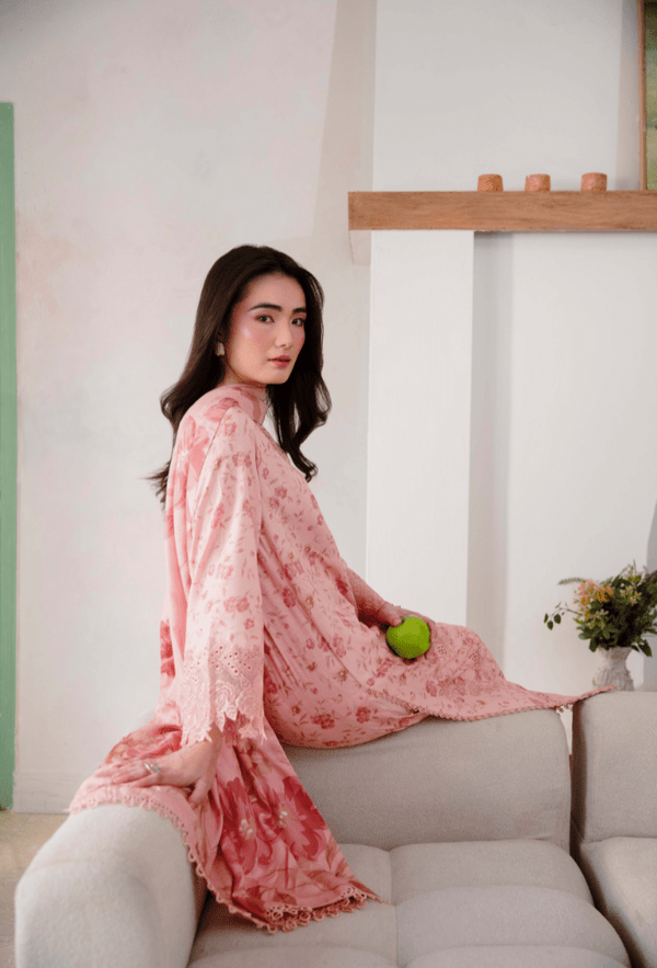 Humdum | Layla 25 | D02 - is Pink dress from Humdum - Ladies Clothes - Maria Faisal