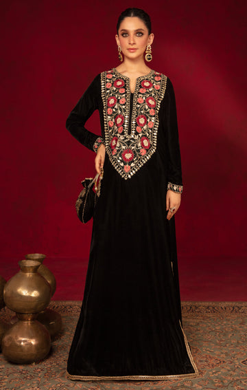 Maya | Raazi Velvet 24 | ZEEST - Designer Dress with Intricate embroidery and embellishments. Shop elegent wedding dress at Maria Faisal.