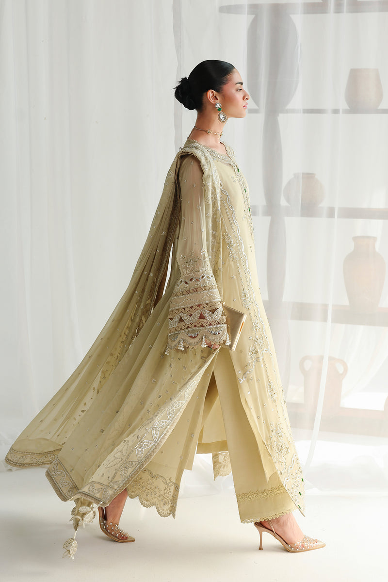 Qalamkar | Chiffon 26 | QCC-01 DEENA - Formal Dress - available at Maria Faisal in UK and USA.