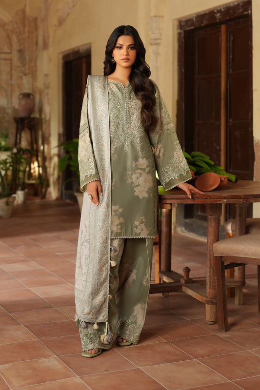 Iznik | Winter 25 | IPF - 08 - is Apple Green dress from Iznik - Ladies Clothes - Maria Faisal