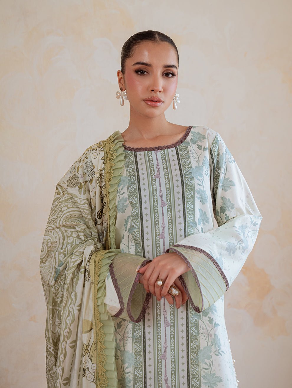 Jade | Cambric 25 | URBANE CAMBRIC PRINTS 2025 H - is Mint dress from Jade - Ladies Clothes - Maria Faisal