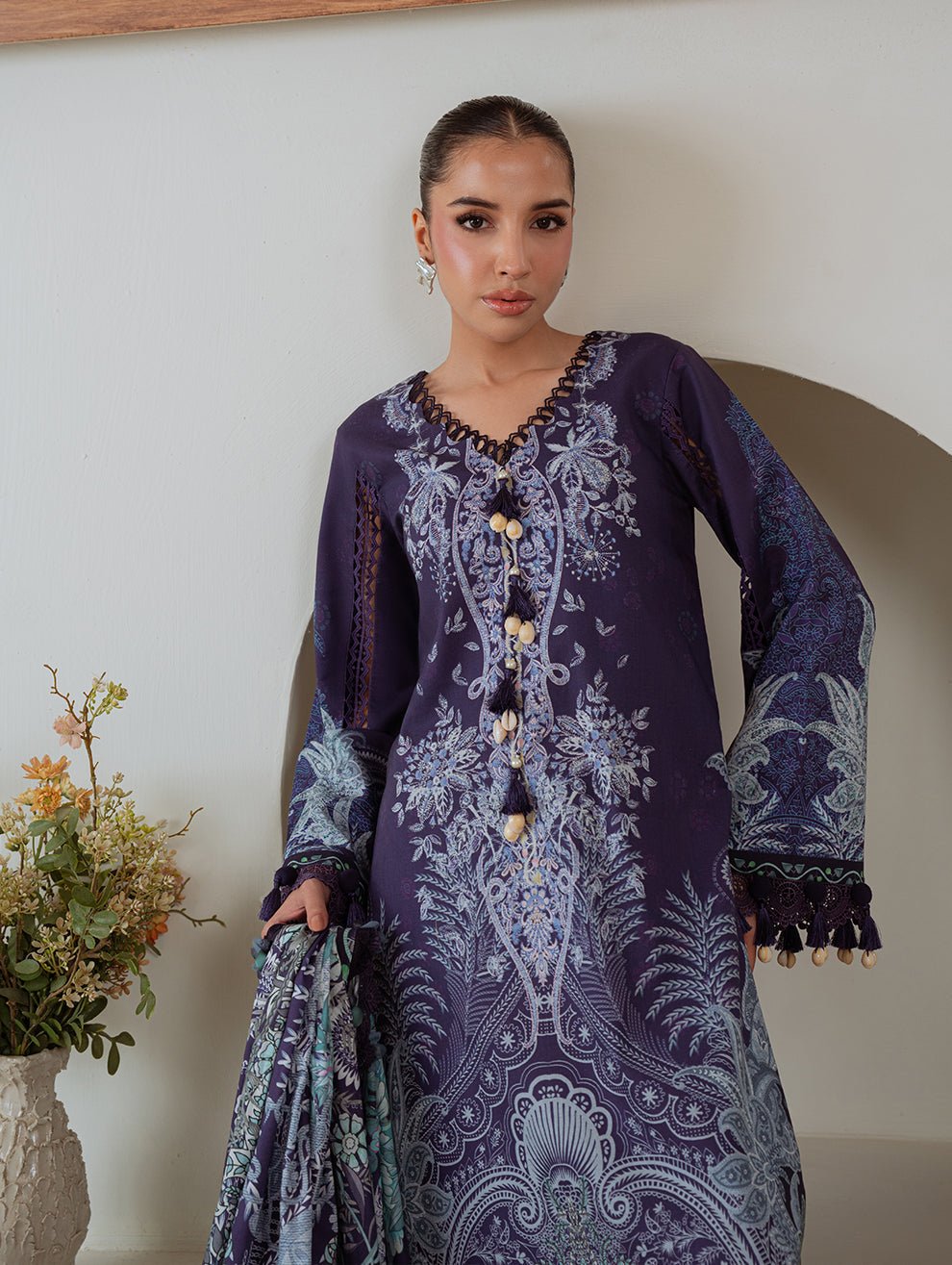 Jade | Cambric 25 | URBANE CAMBRIC PRINTS 2025 N - is Purple dress from Jade - Ladies Clothes - Maria Faisal