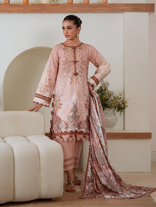 Jade | Cambric 25 | URBANE CAMBRIC PRINTS 2025 O - is Peach dress from Jade - Ladies Clothes - Maria Faisal