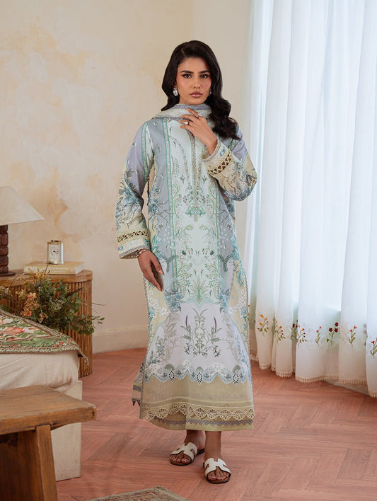 Jade | Cambric 25 | URBANE CAMBRIC PRINTS 2025 R - is Light Blue dress from Jade - Ladies Clothes - Maria Faisal