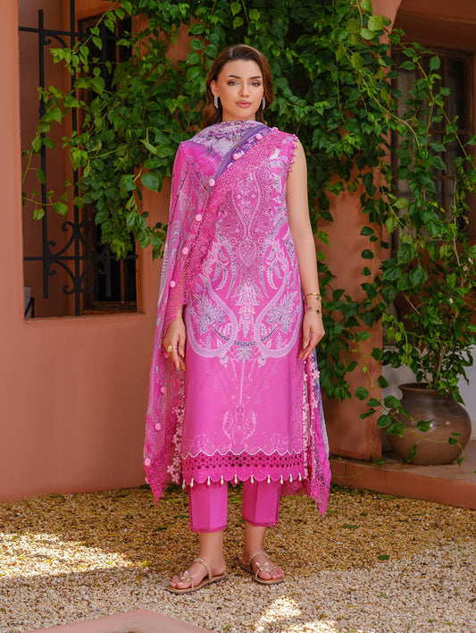 Jade | Cambric 25 | URBANE EMBROIDERED CAMBRIC 25 PK - is Pink dress from Jade - Ladies Clothes - Maria Faisal