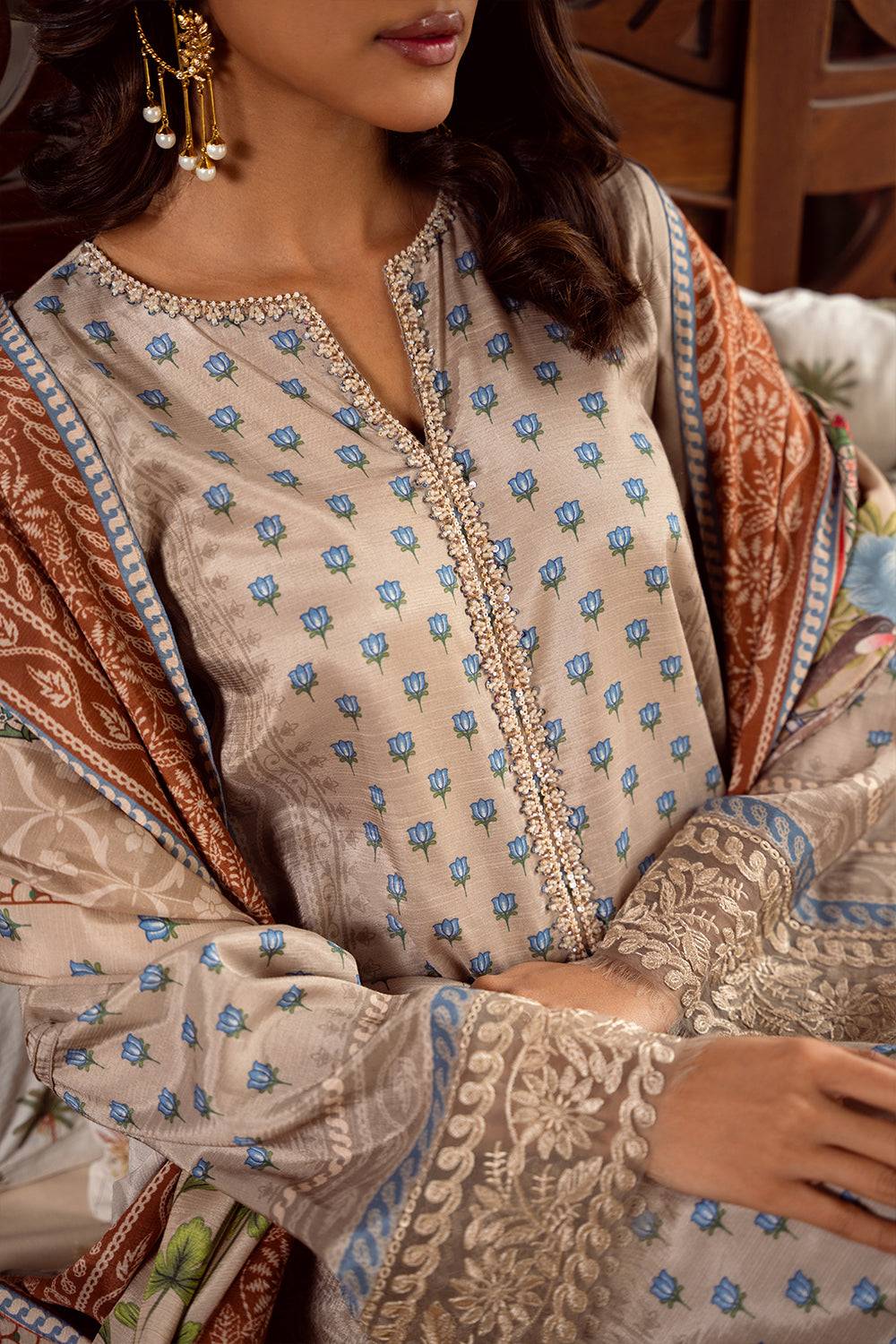 Saira Rizwan | Dahini Silk Pret | MERCINA - SRLP06-25 by Maria Faisal - Registered Vendor of : Saira Rizwan - type : Ladies Clothes - 100% original wedding dresses