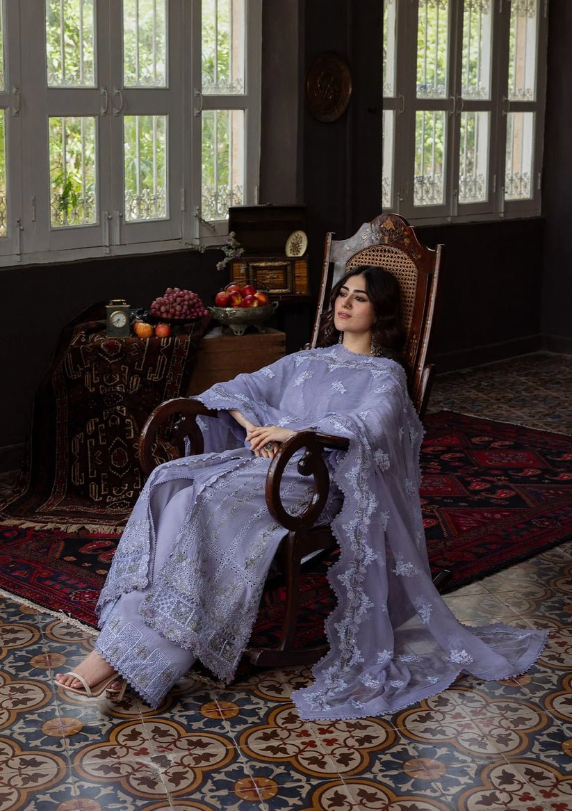 Kahf Premium | Kahf Karandi 25 | KKH - 04 WISTERIA - is Gray dress from Kahf Premium - Ladies Clothes - Maria Faisal