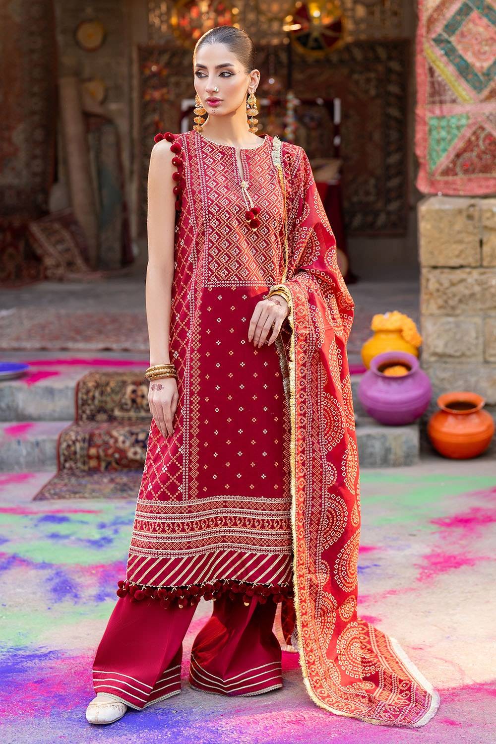 Gul Ahmed | Chunri Lawn 25 | CL-52138 B by Maria Faisal - Registered Vendor of : Gul Ahmed - type : Ladies Clothes - 100% original wedding dresses