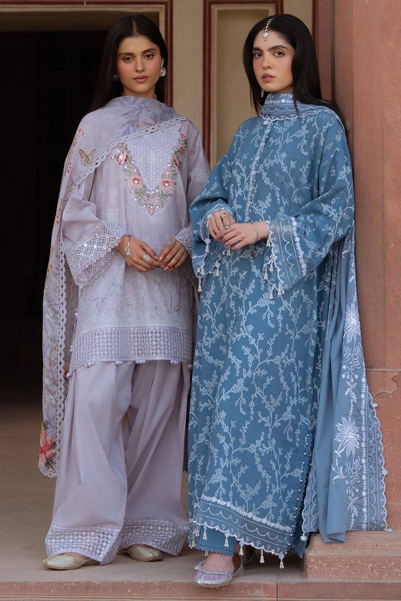 Cross Stitch | Eid Lawn Edit 25 | SILVER MIST by Maria Faisal - Registered Vendor of : Cross Stitch - type : Ladies Clothes - 100% original wedding dresses