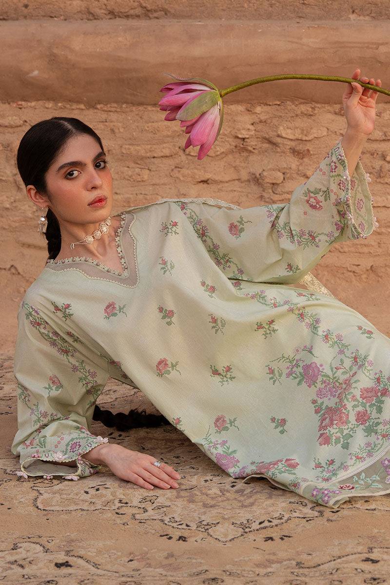 Cross Stitch | Eid Lawn Edit 25 | CITRINE AURA by Maria Faisal - Registered Vendor of : Cross Stitch - type : Ladies Clothes - 100% original wedding dresses