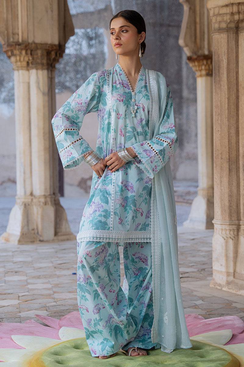 Cross Stitch | Eid Lawn Edit 25 | MINT GLAMOUR by Maria Faisal - Registered Vendor of : Cross Stitch - type : Ladies Clothes - 100% original wedding dresses