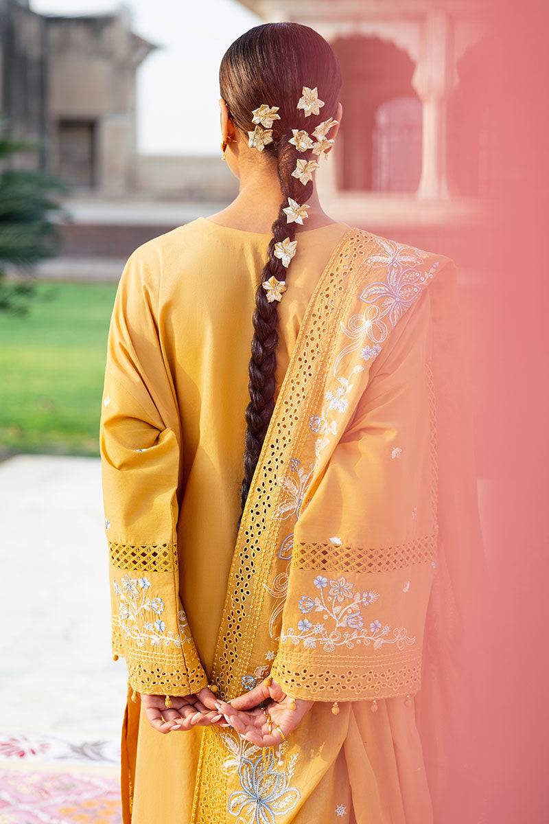 Cross Stitch | Eid Lawn Edit 25 | MUSTARD MIRAGE by Maria Faisal - Registered Vendor of : Cross Stitch - type : Ladies Clothes - 100% original wedding dresses