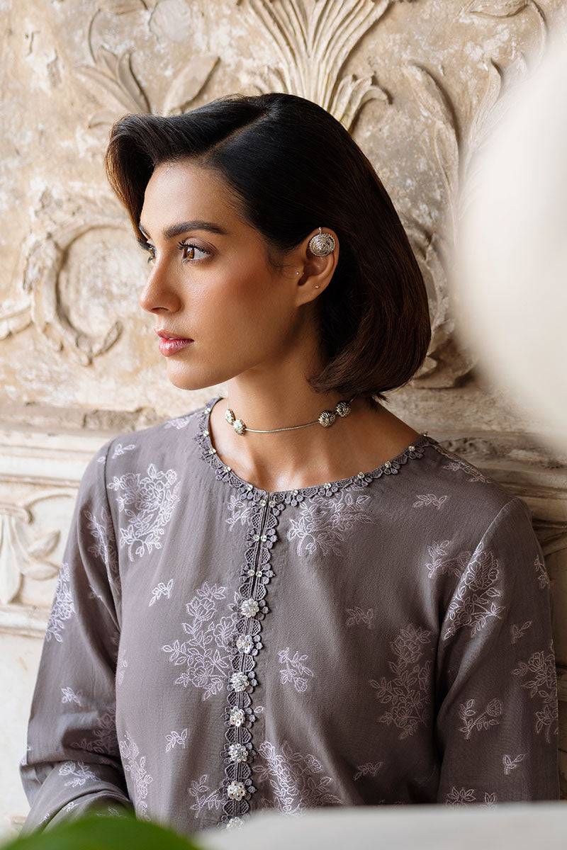 Cross Stitch | Eid Lawn Edit 25 | DESERT TAUPE by Maria Faisal - Registered Vendor of : Cross Stitch - type : Ladies Clothes - 100% original wedding dresses