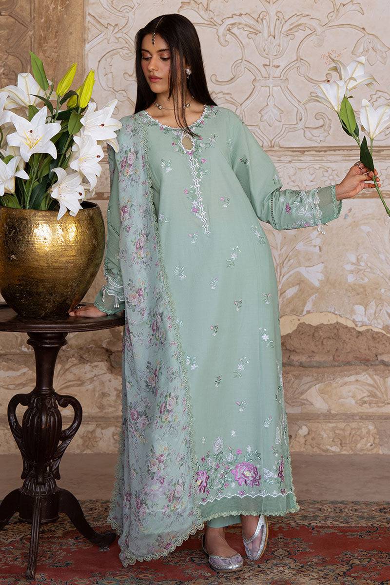 Cross Stitch | Eid Lawn Edit 25 | SAGE GRACE by Maria Faisal - Registered Vendor of : Cross Stitch - type : Ladies Clothes - 100% original wedding dresses