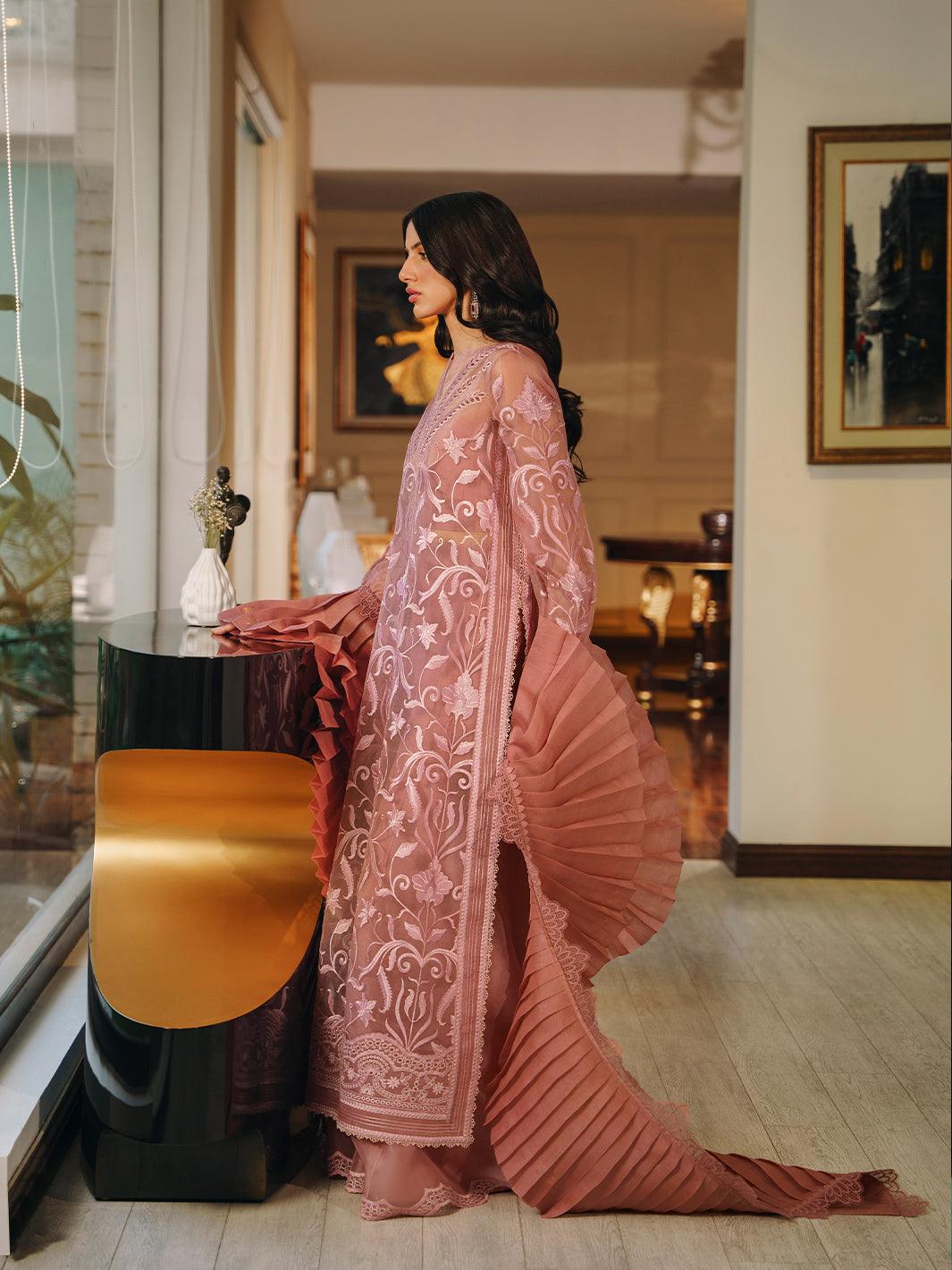 Amroz Atelier | Reveur Formals | Le Rose - Pakistani Dress - Maria Faisal