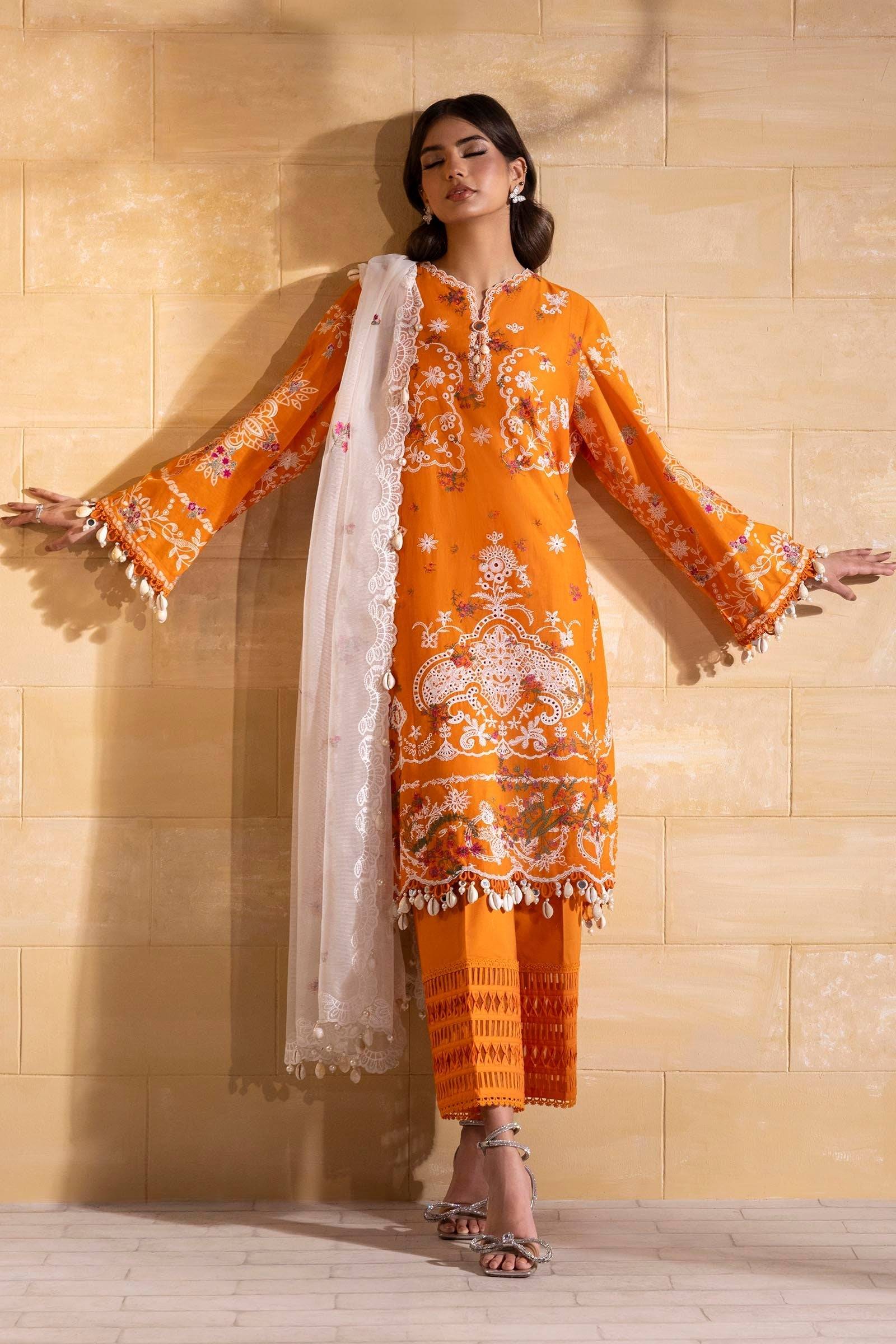 Sana Safinaz | Muzlin Spring 25 | M251-004B-3CT by Maria Faisal - Registered Vendor of : Sana Safinaz - type : Ladies Clothes - 100% original wedding dresses