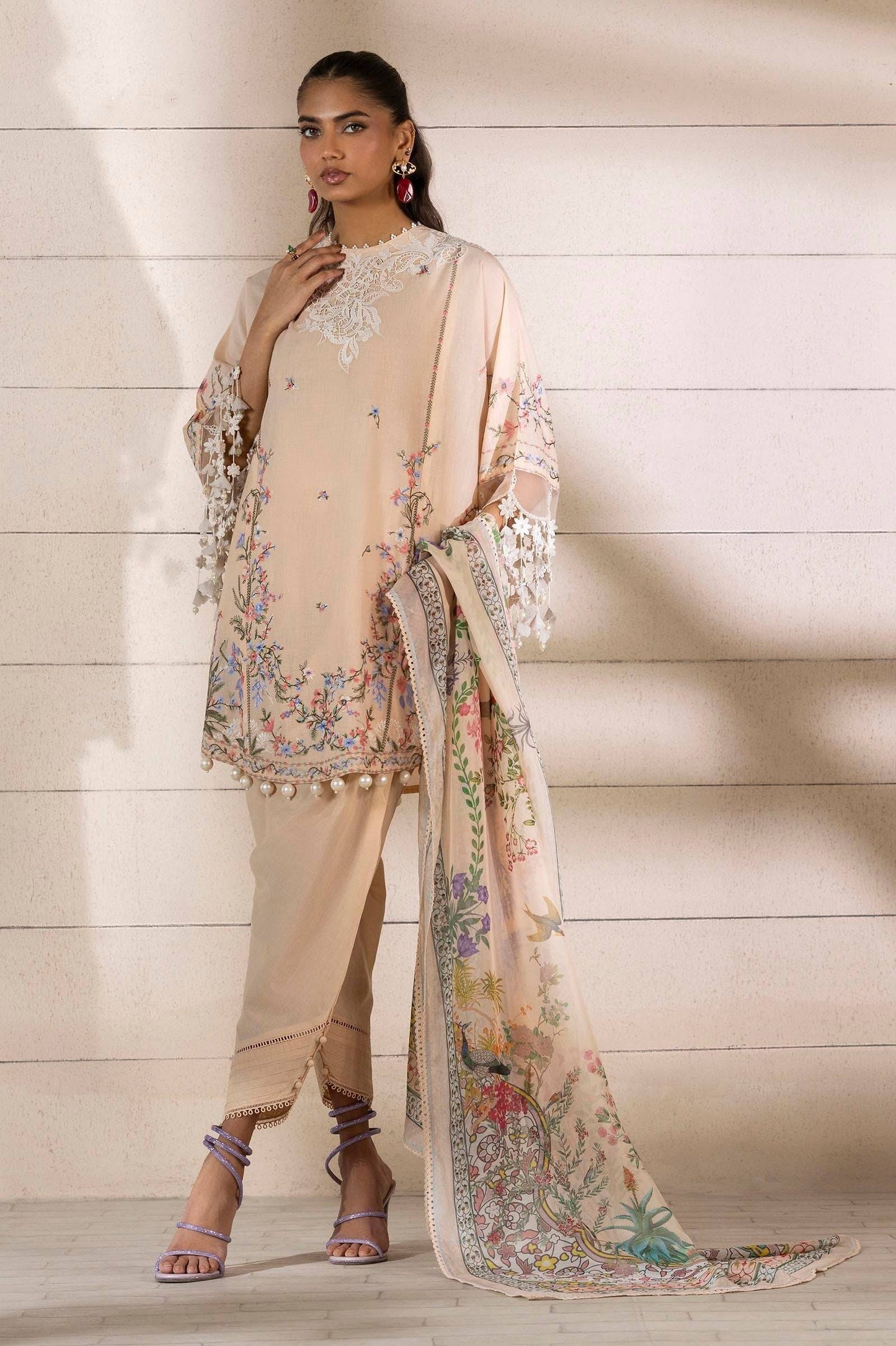 Sana Safinaz | Muzlin Spring 25 | M251-005B-3CL by Maria Faisal - Registered Vendor of : Sana Safinaz - type : Ladies Clothes - 100% original wedding dresses