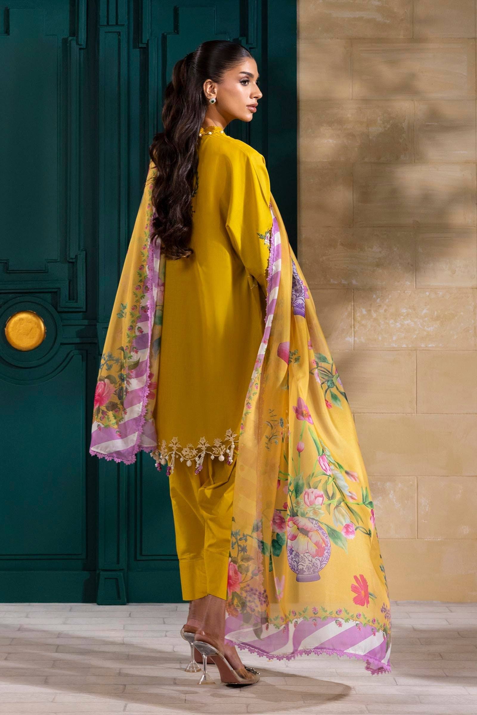 Sana Safinaz | Muzlin Spring 25 | M251-013B-3CL by Maria Faisal - Registered Vendor of : Sana Safinaz - type : Ladies Clothes - 100% original wedding dresses