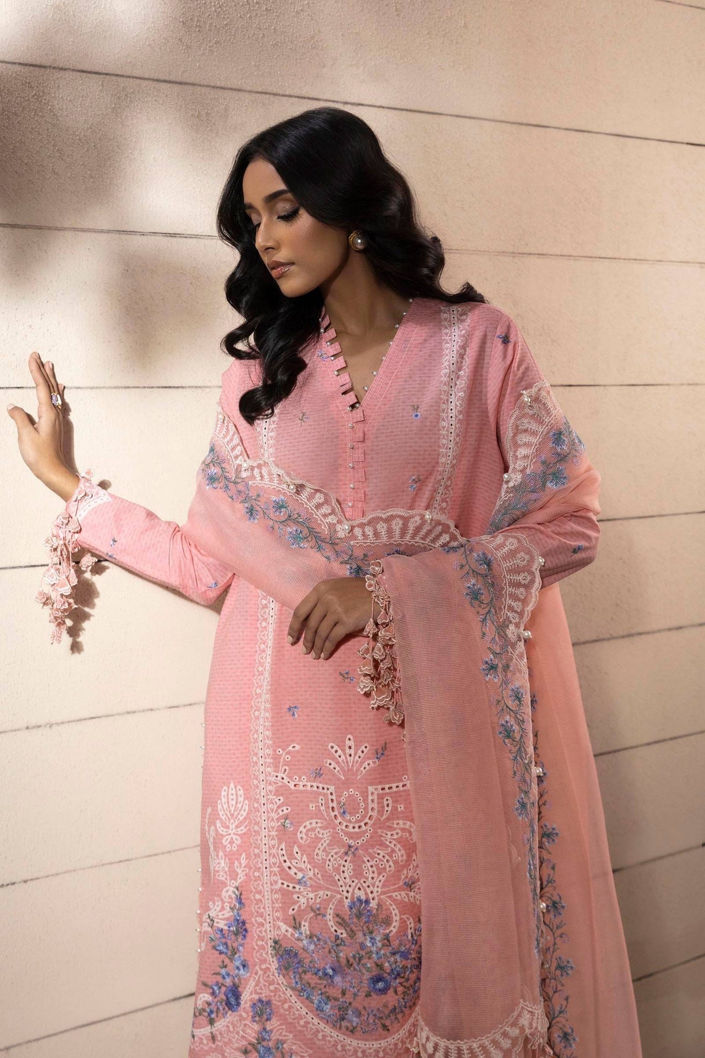 Sana Safinaz | Muzlin Spring 25 | M251-014B-3CT by Maria Faisal - Registered Vendor of : Sana Safinaz - type : Ladies Clothes - 100% original wedding dresses