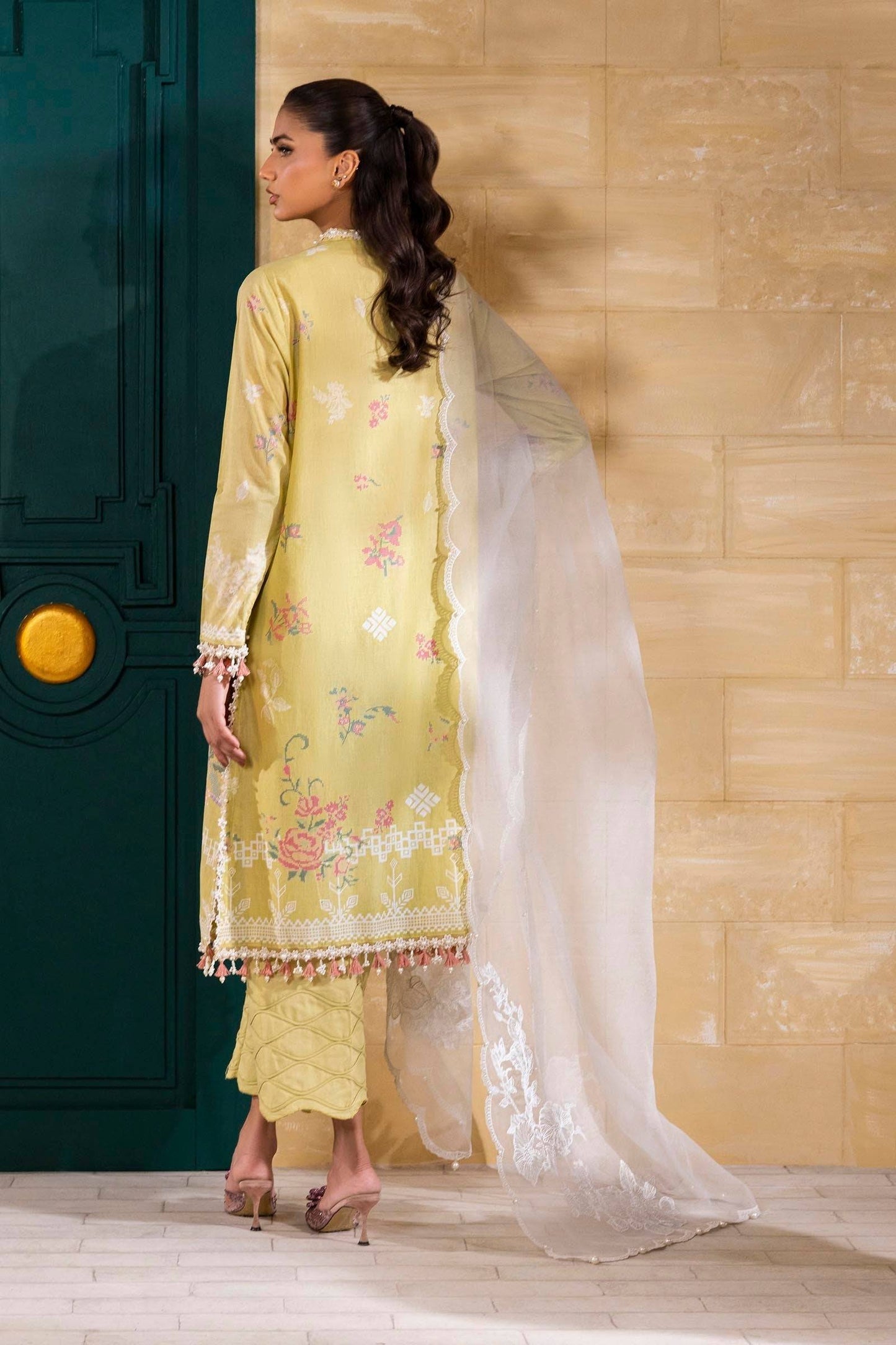 Sana Safinaz | Muzlin Spring 25 | M251-016B-3CT by Maria Faisal - Registered Vendor of : Sana Safinaz - type : Ladies Clothes - 100% original wedding dresses
