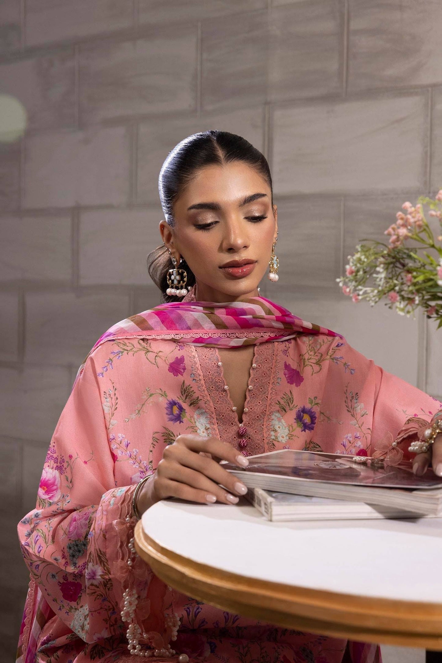 Sana Safinaz | Muzlin Spring 25 | M251-024B-3CI by Maria Faisal - Registered Vendor of : Sana Safinaz - type : Ladies Clothes - 100% original wedding dresses