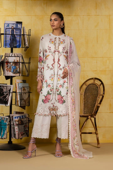 Sana Safinaz | Muzlin Spring 25 | M251-026A-3CI - Designer Dress with Intricate embroidery and embellishments. Shop elegent wedding dress at Maria Faisal.