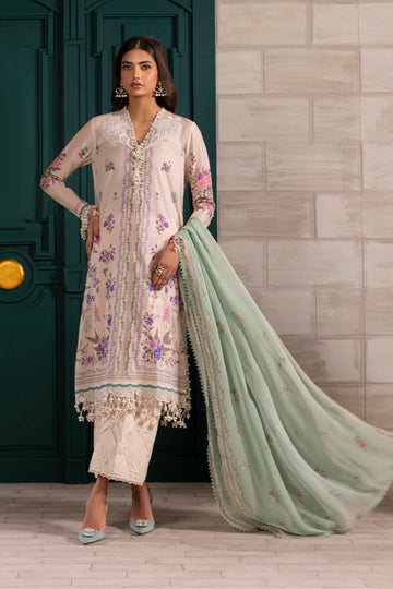 Sana Safinaz | Muzlin Spring 25 | M251-028A-3CI - Designer Dress with Intricate embroidery and embellishments. Shop elegent wedding dress at Maria Faisal.