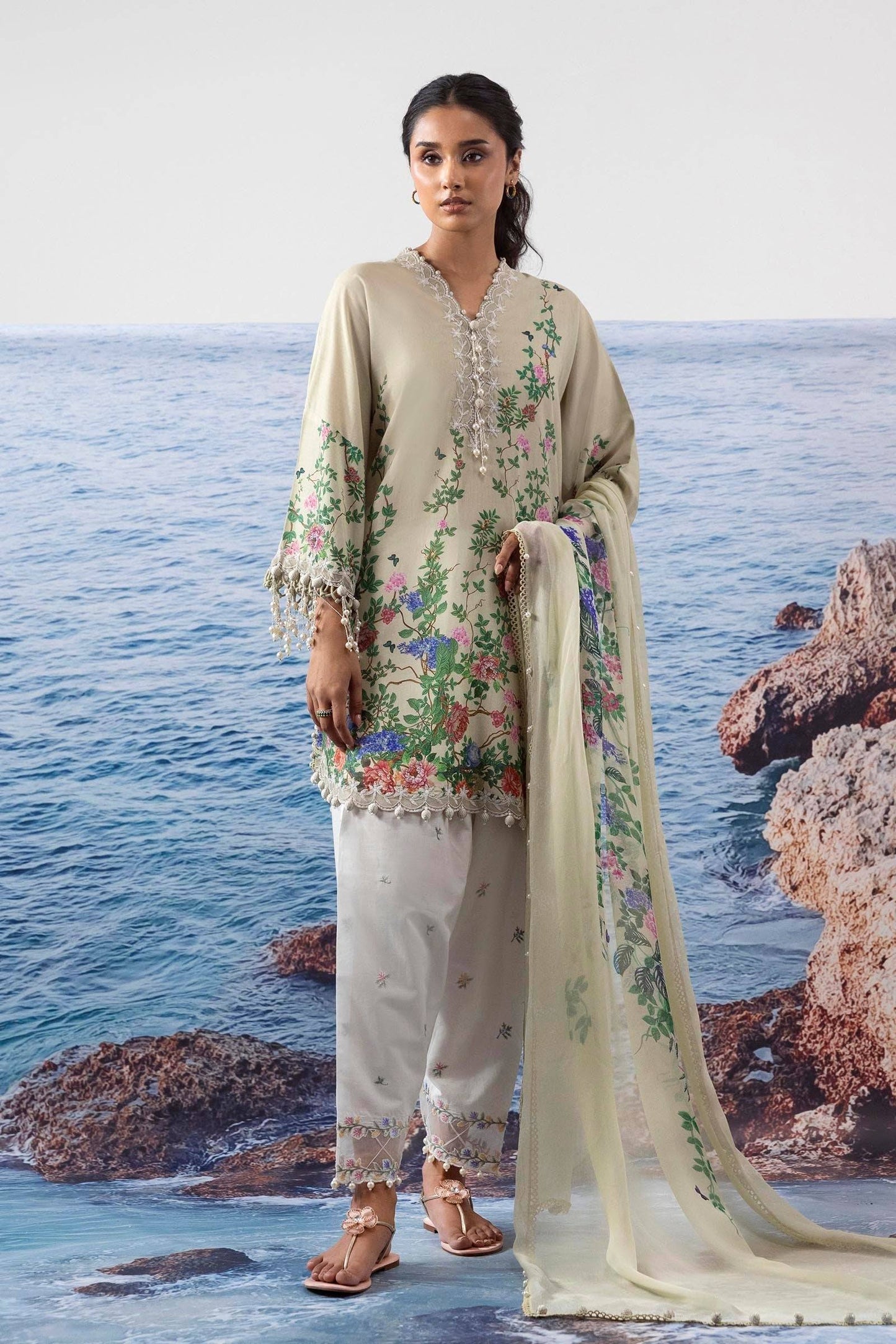 Sana Safinaz | Muzlin Summer 25 | 002B by Maria Faisal - Registered Vendor of : Sana Safinaz - type : Ladies Clothes - 100% original wedding dresses