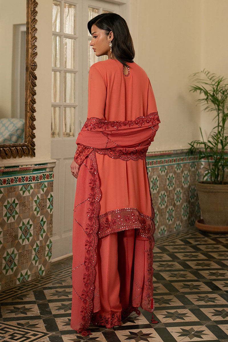 Cross Stitch | SS-26 RTW LUX PRET EDIT-1 | FADED ROSE - Luxury Dress - available at Maria Faisal in UK and USA.