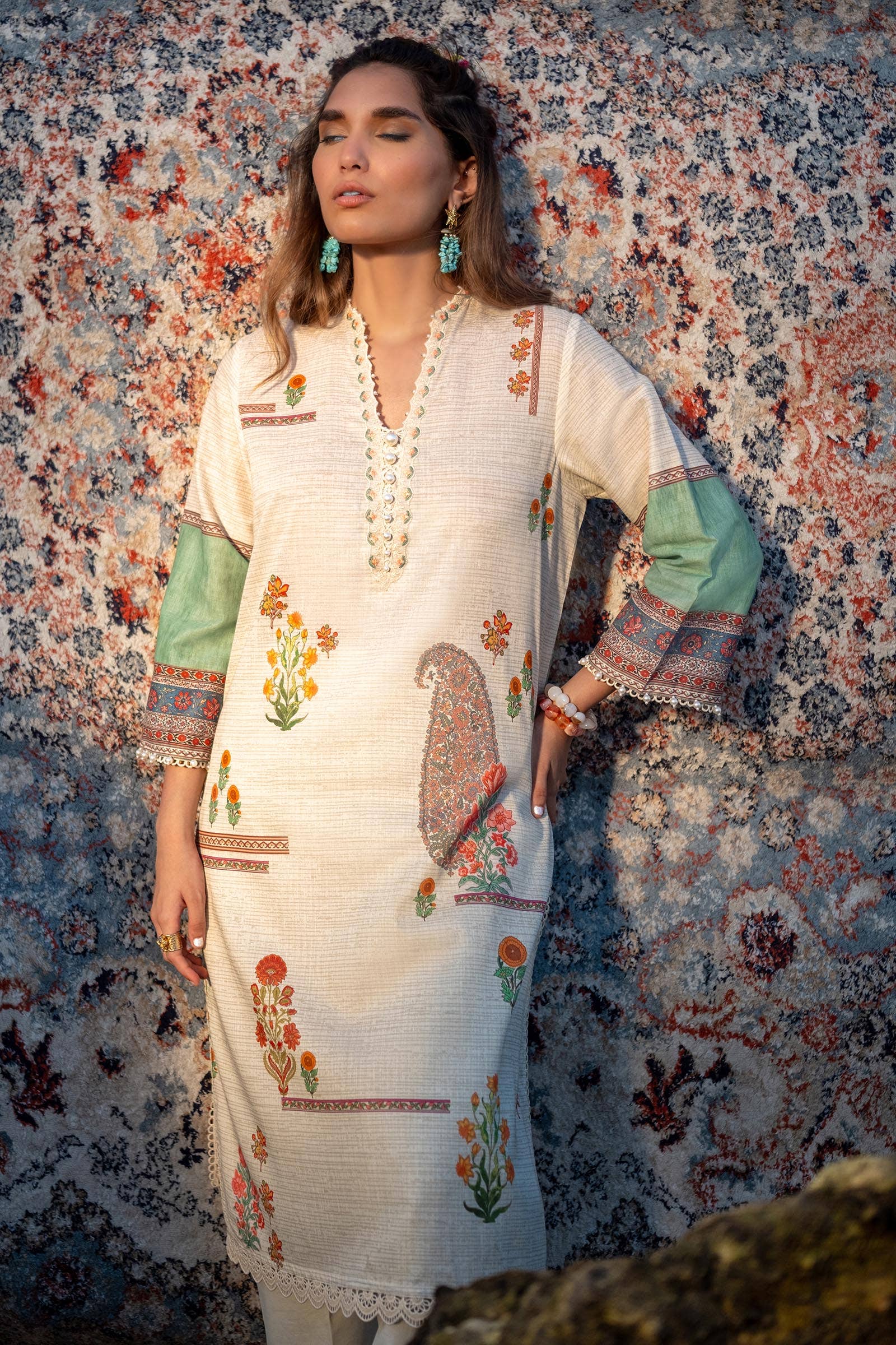 Sana Safinaz | Mahay Spring 24 | H241-022A-2BS - Ladies Clothes - Maria Faisal