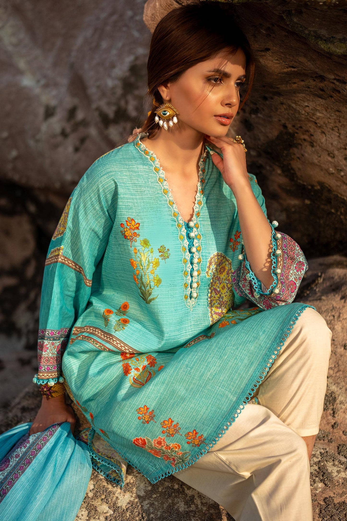 Sana Safinaz | Mahay Spring 24 | H241-022B-2BS - Ladies Clothes - Maria Faisal