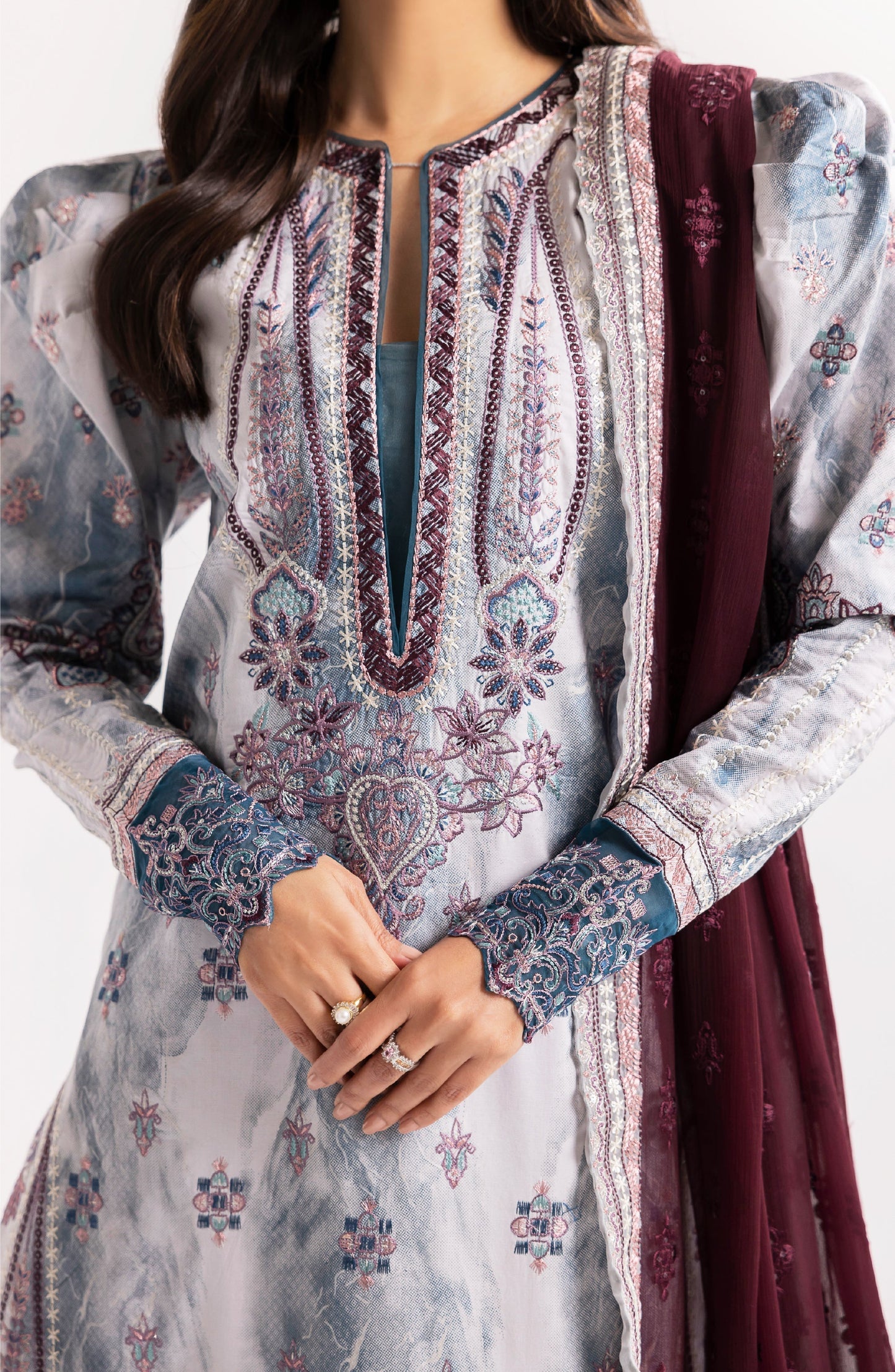 Maryum N Maria | Eid Luxury Lawn 24 | Jahanara - Waniyas