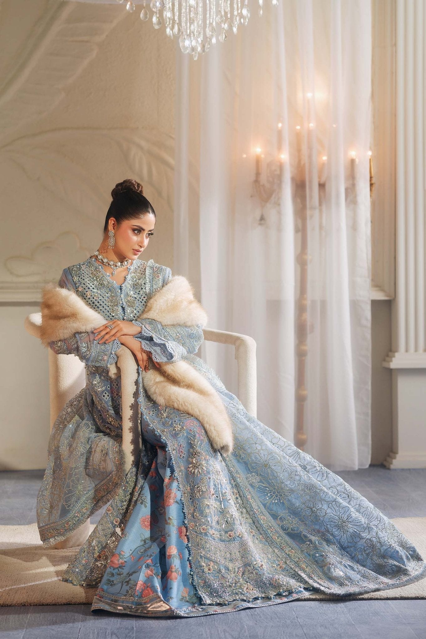 Maryam Hussain | Wedding Collection 25 | Zuri - Wedding Dress - available at Maria Faisal in UK and USA.