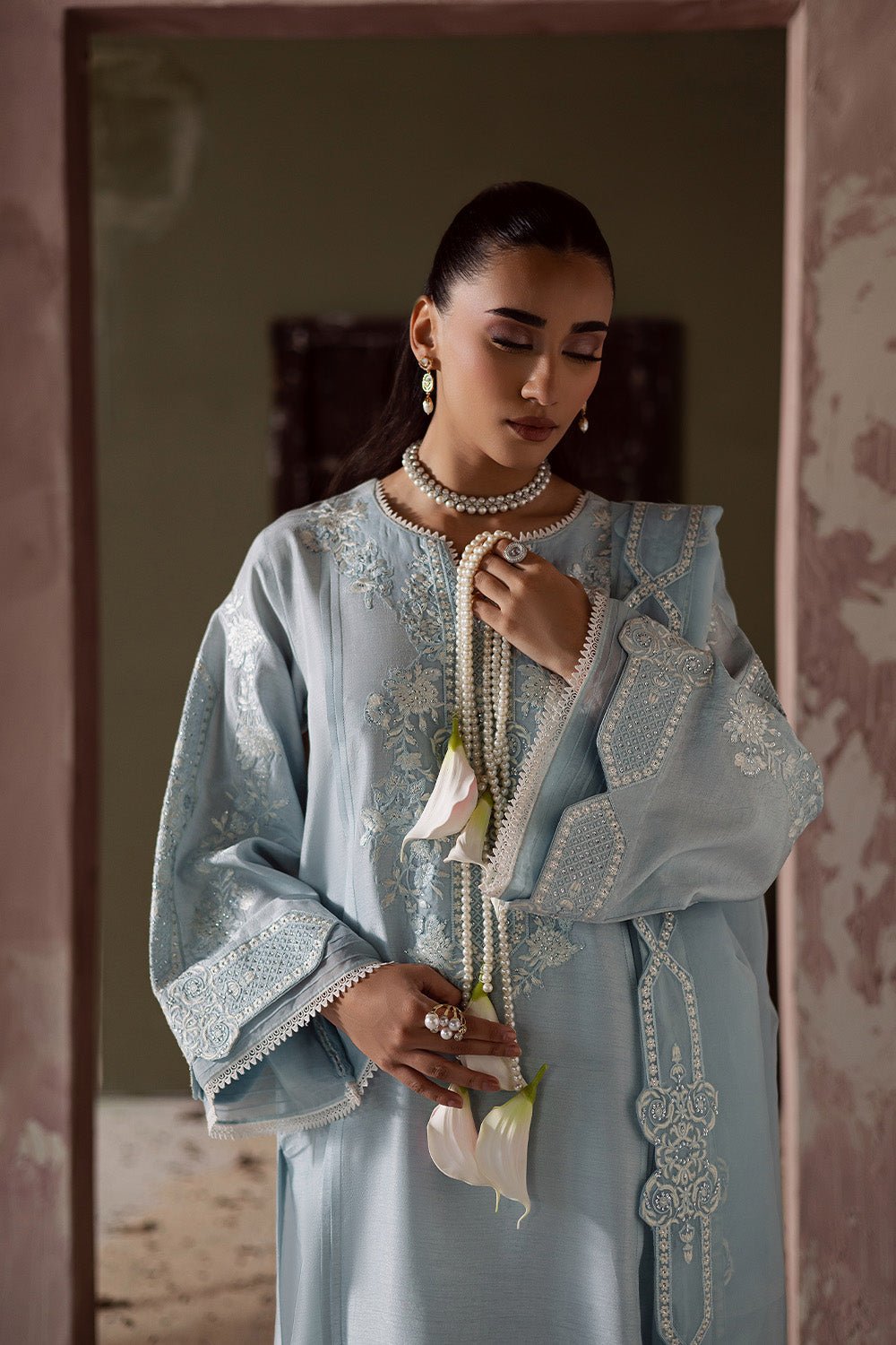 Maryum N Maria | Zarq Festive | RUAA - MSS5832 - Casual Dress - available at Maria Faisal in UK and USA.