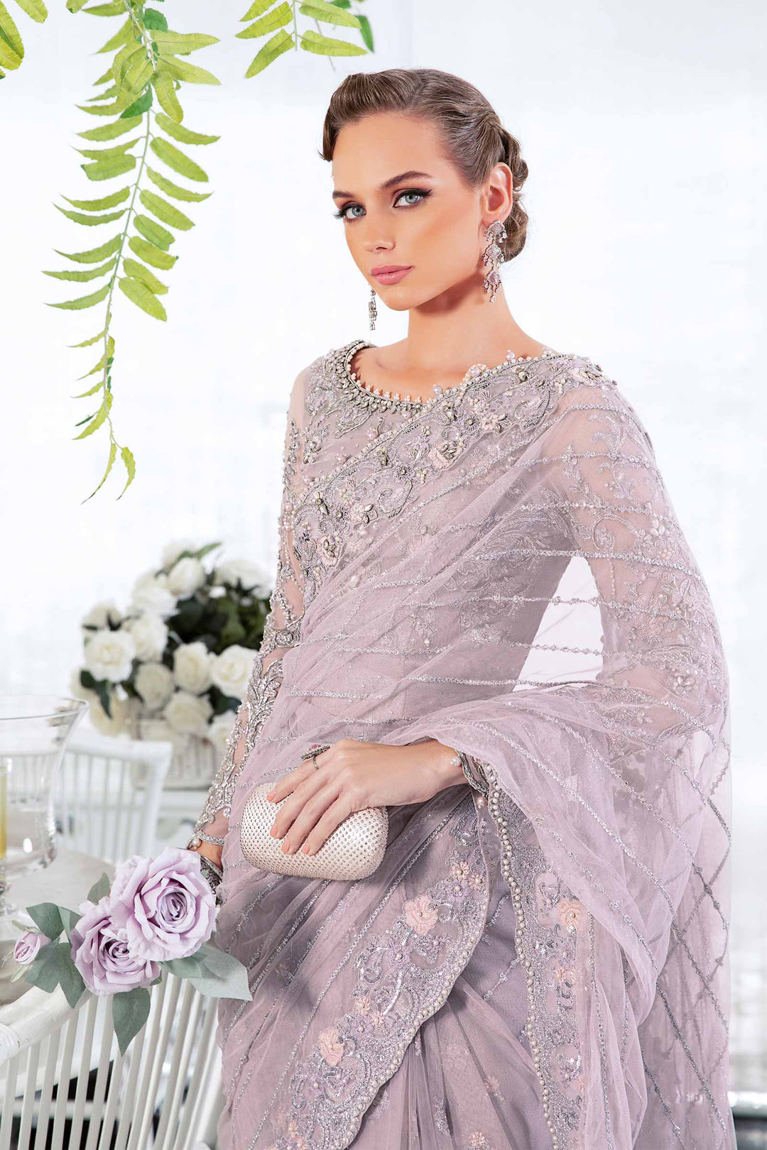 Maria B | Bridal Couture | Rozanne - Designer Dress with Intricate embroidery and embellishments. Shop elegent wedding dress at Maria Faisal.
