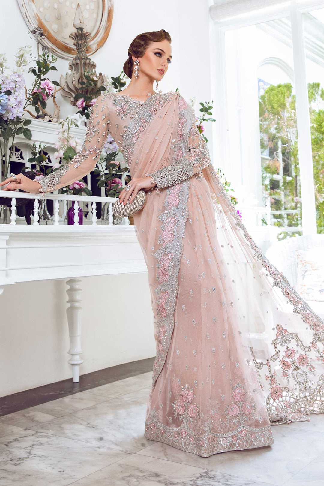 Maria B | Bridal Couture | Dahlia - Designer Dress with Intricate embroidery and embellishments. Shop elegent wedding dress at Maria Faisal.