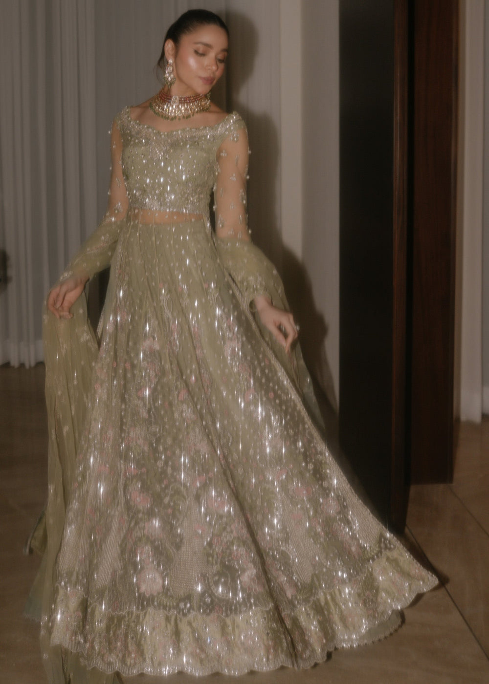 Sadaf Fawad Khan | Festive 25 | Seafoam - Ladies Clothes - Maria Faisal