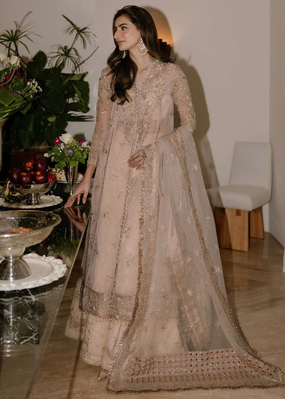 Sadaf Fawad Khan | Festive 25 | Ivory Celeste - Ladies Clothes - Maria Faisal