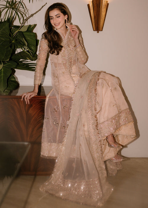 Sadaf Fawad Khan | Wedding Festive 25 | Ivory Celeste - Casual Dress - available at Maria Faisal in UK and USA.