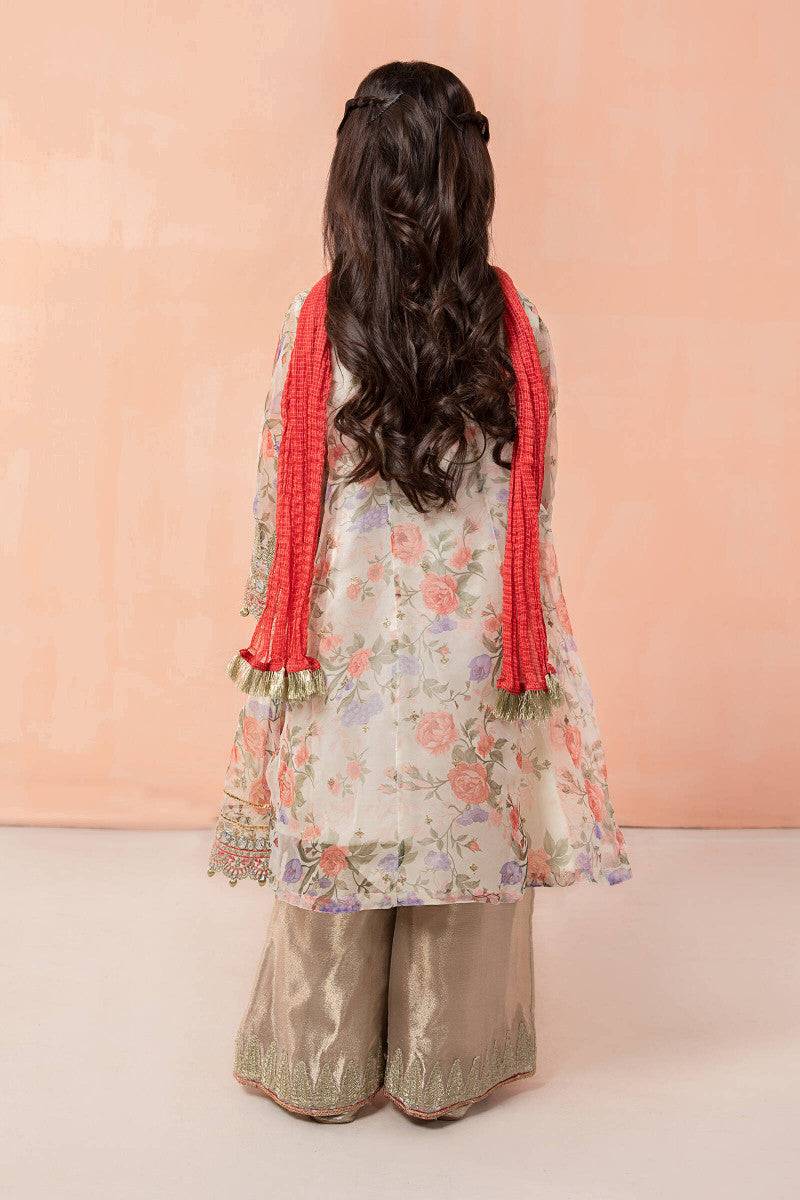 Maria B | 3 Piece Embroidered Suit | MKS-EF22-19R1 by Maria Faisal - Registered Vendor of : Maria B - type : Kids Clothes - 100% original wedding dresses
