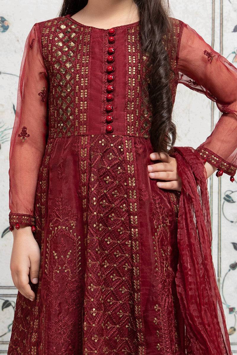 Maria B | 3 Piece Embroidered Suit | MKS-EF22-28R1 by Maria Faisal - Registered Vendor of : Maria B - type : Kids Clothes - 100% original wedding dresses