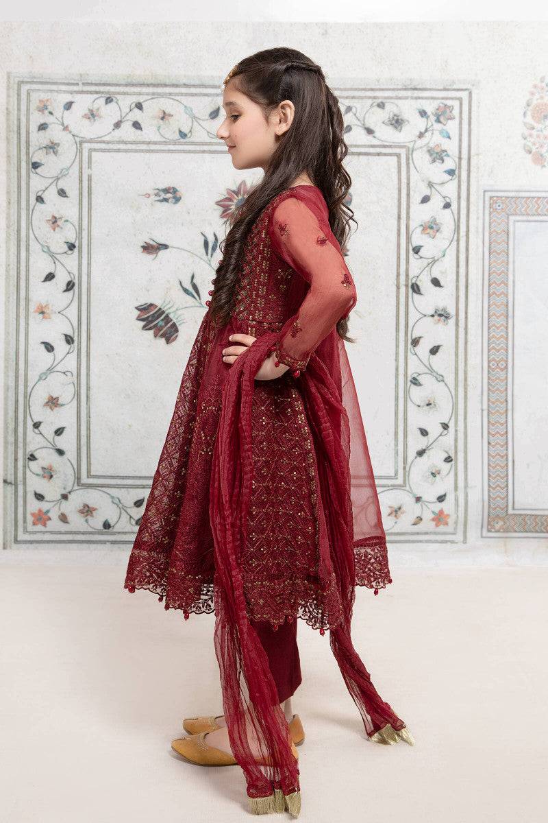 Maria B | 3 Piece Embroidered Suit | MKS-EF22-28R1 by Maria Faisal - Registered Vendor of : Maria B - type : Kids Clothes - 100% original wedding dresses