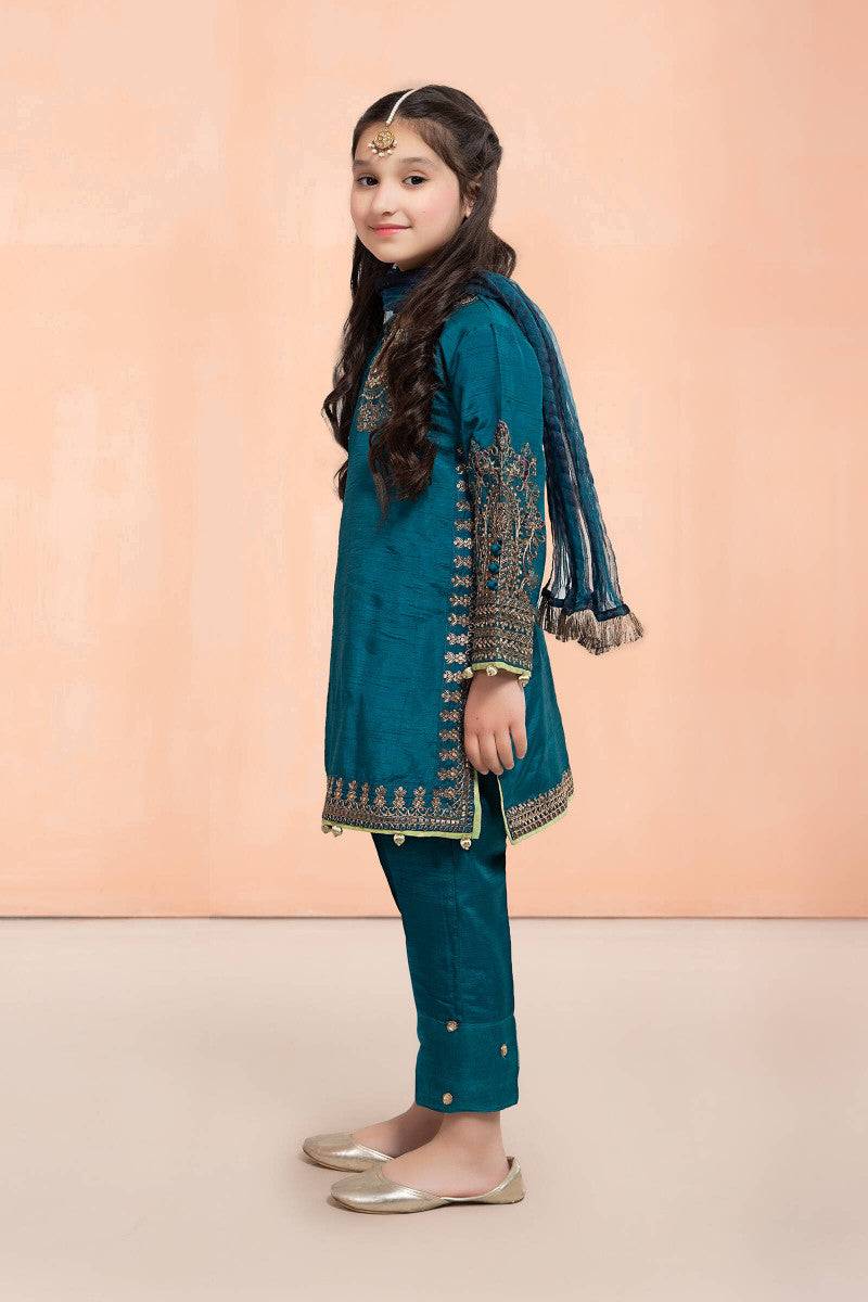Maria B | 3 Piece Embroidered Lawn Suit | MKS-EF22-30R1 by Maria Faisal - Registered Vendor of : Maria B - type : Kids Clothes - 100% original wedding dresses
