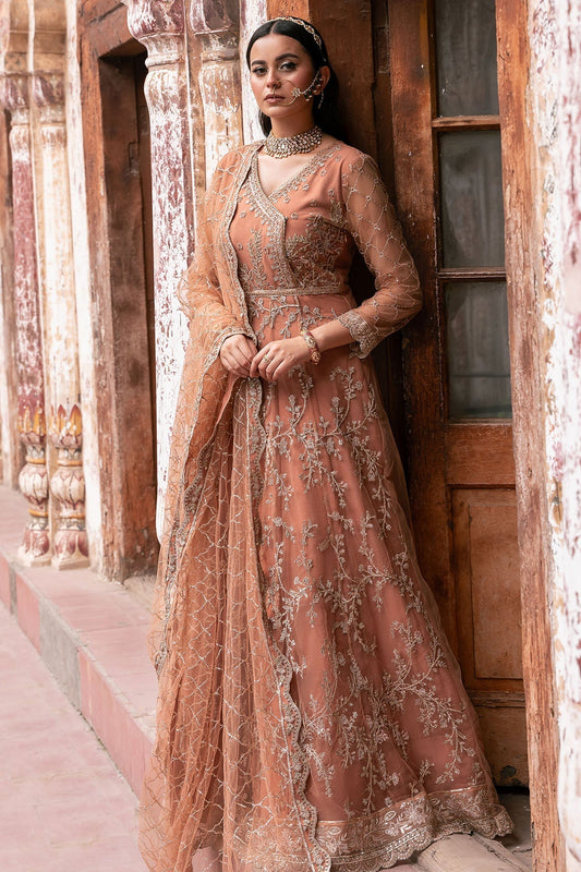 Motifz | Luxury Formal | 4820 - MANHA - is Peach dress from Motifz - Ladies Clothes - Maria Faisal