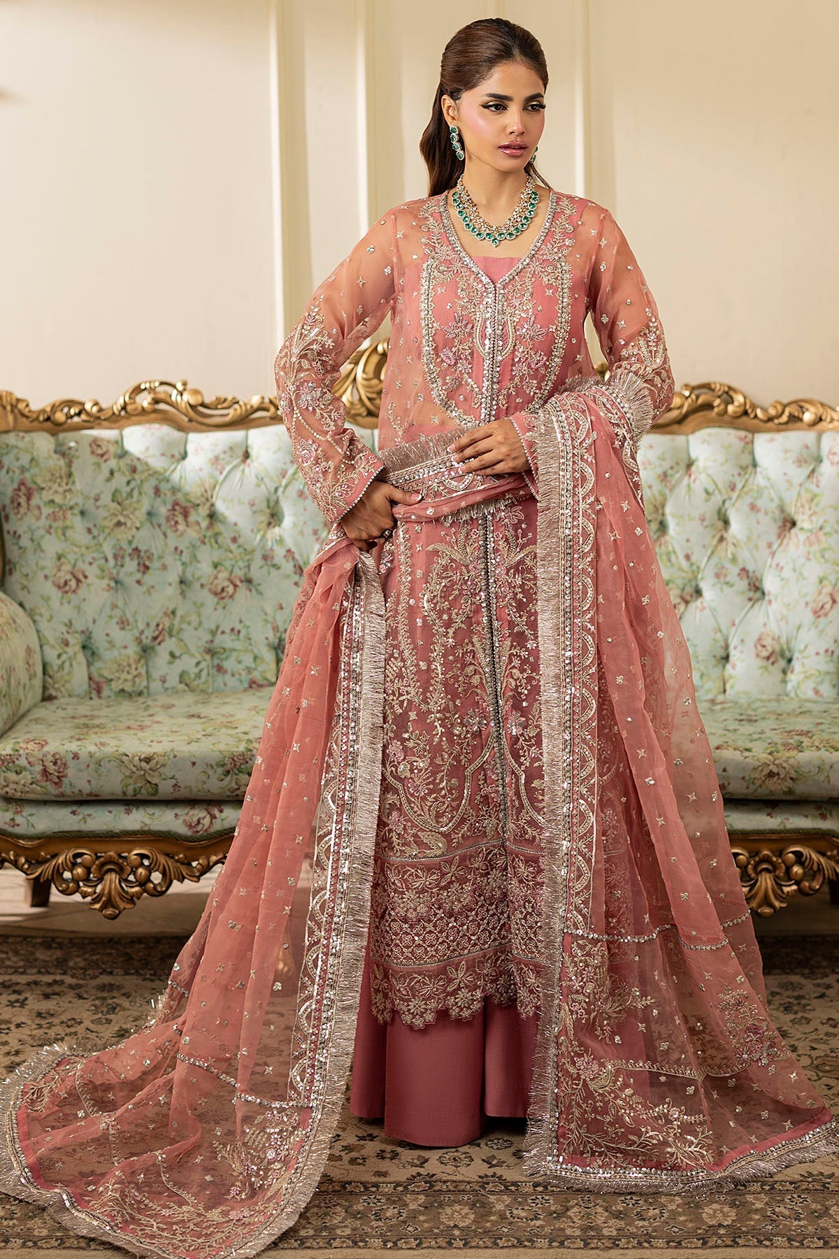 Motifz | Luxury Formal | 5134 - SUMMER - is Blush Pink dress from Motifz - Ladies Clothes - Maria Faisal