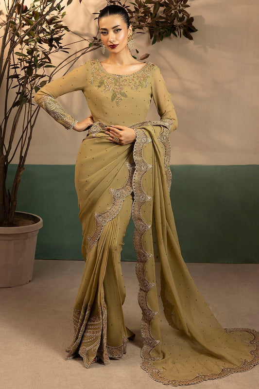 Motifz | Luxury Formal | 5580 - MISSY - is Beige dress from Motifz - Ladies Clothes - Maria Faisal