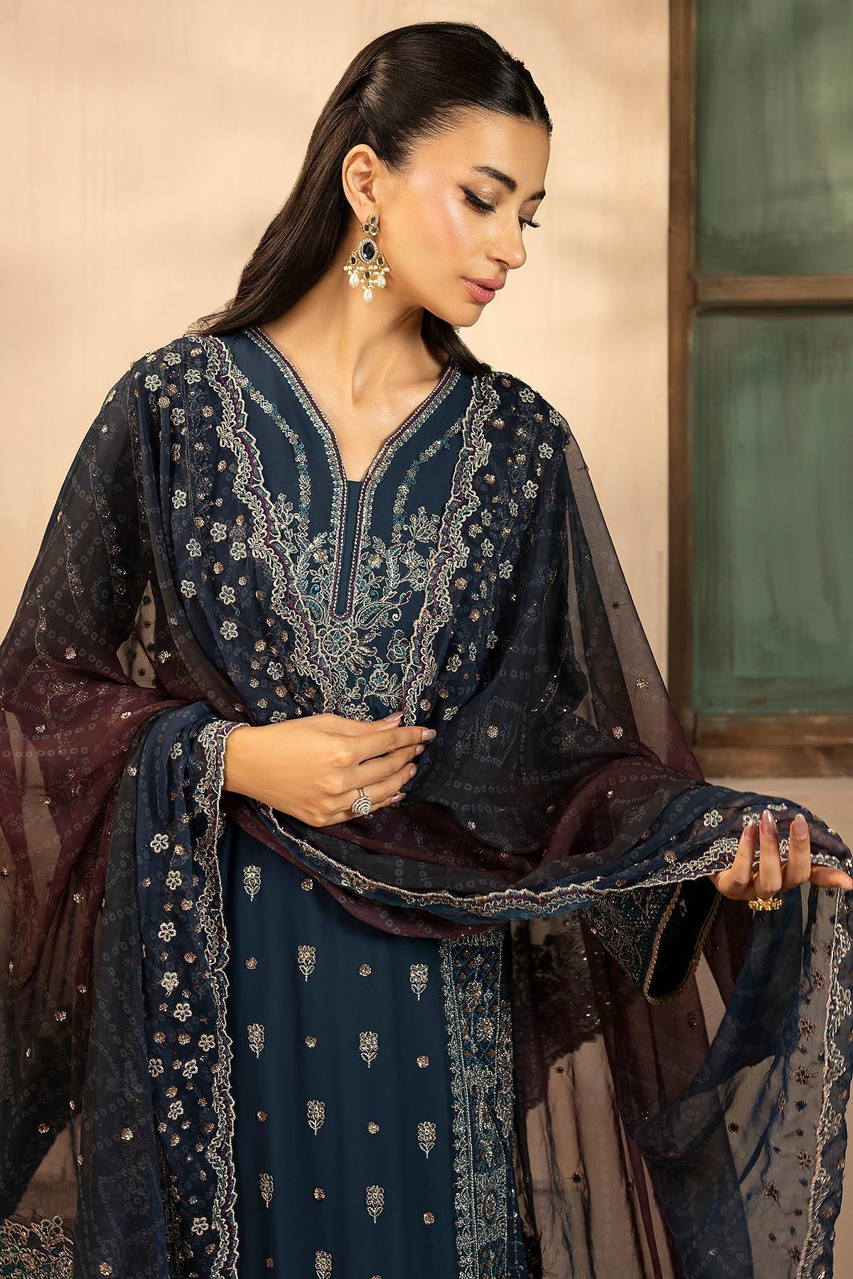 Motifz | Luxury Formal | 5581 - DELLA - is Zinc dress from Motifz - Ladies Clothes - Maria Faisal